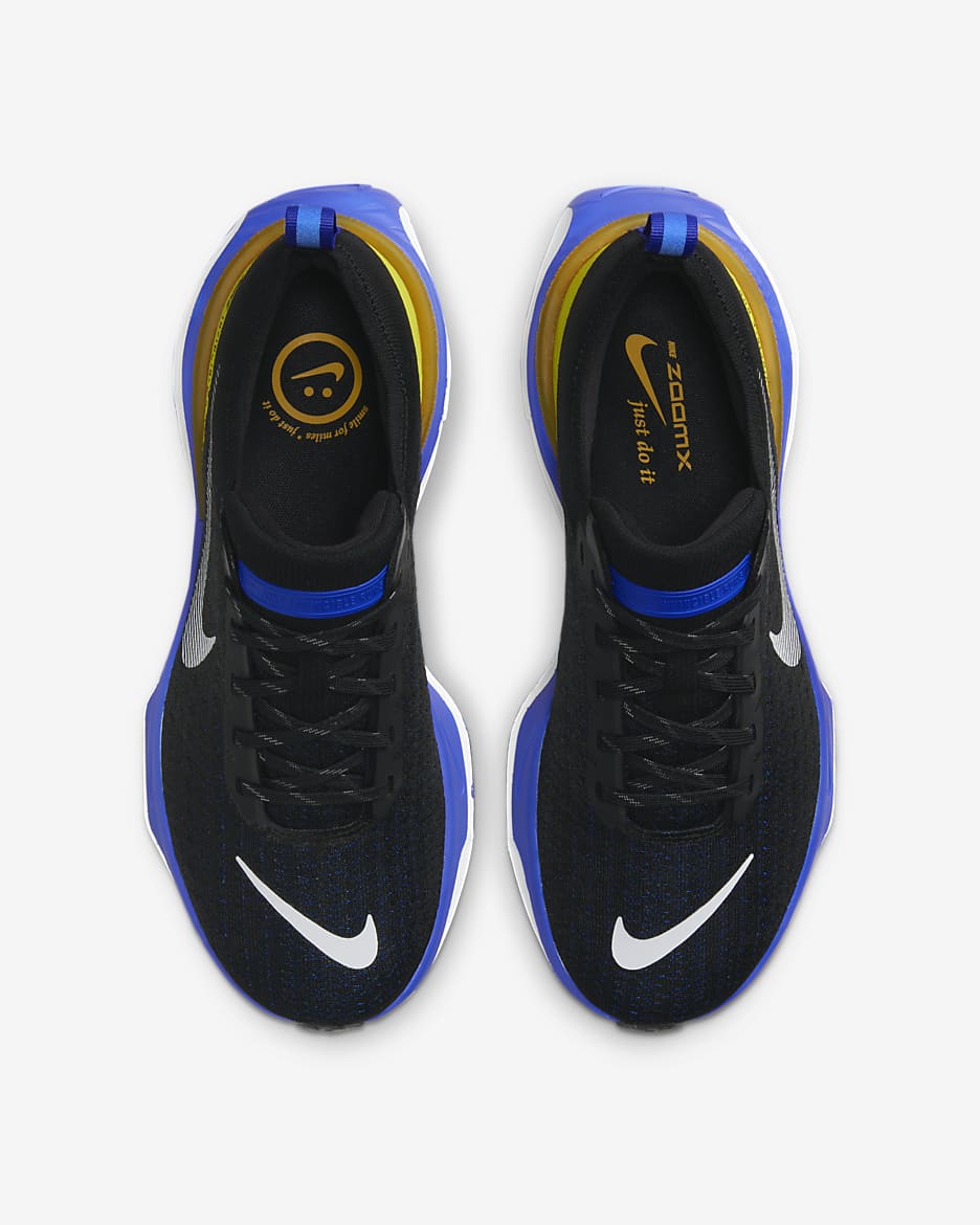 Nike black and blue running shoes hotsell